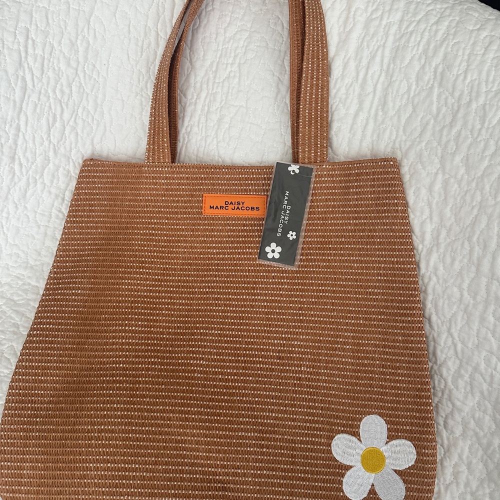 Marc Jacobs Tan Tote Bag with Daisy Accent